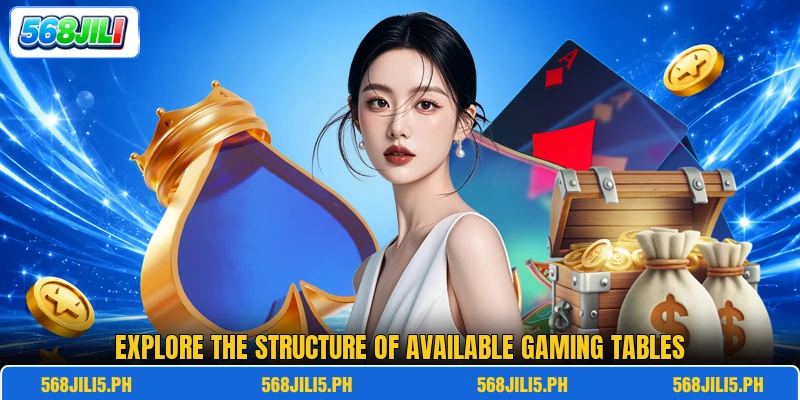 Explore the structure of available gaming tables Explore the structure of available gaming tables