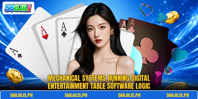 Mechanical systems running digital entertainment table software logic Mechanical systems running digital entertainment table software logic
