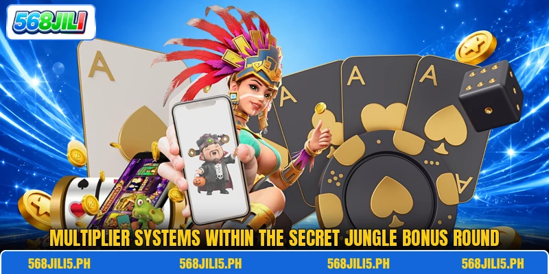 Multiplier systems within the secret jungle bonus round Multiplier systems within the secret jungle bonus round