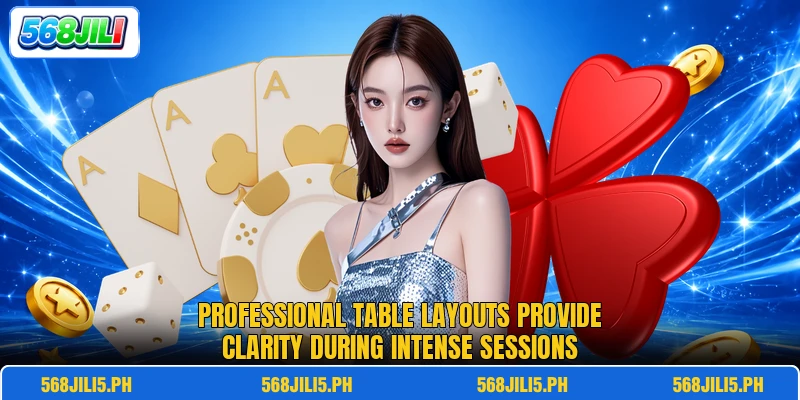 Professional table layouts provide clarity during intense sessions Professional table layouts provide clarity during intense sessions